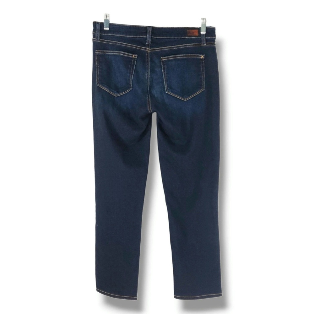Paige Skyline Skinny Jeans Mid Rise Surface Dark Wash‎ Ankle Crop Stretch 30 - Picture 3 of 10